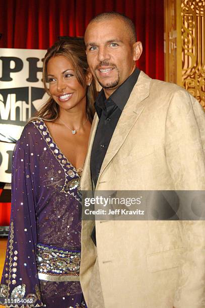 Joumana Kidd and Jason Kidd during 2005 VH1 Hip Hop Honors - Gold Carpet at Hammerstein Ballroom in New York City, New York, United States.