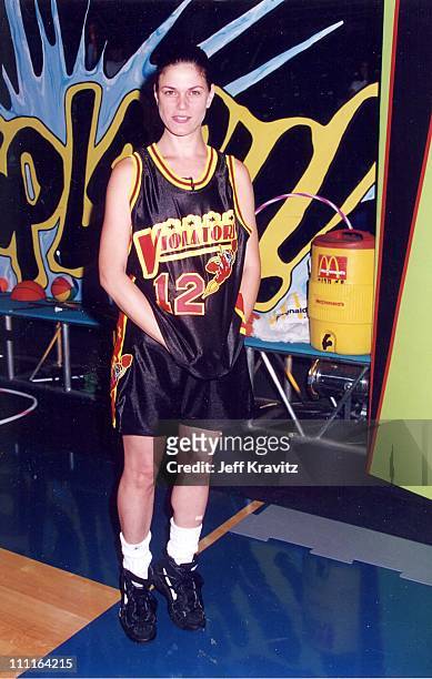 Linda Fiorentino during 1996 MTV's Rock n' Jock Basketball in Los Angeles, California, United States.