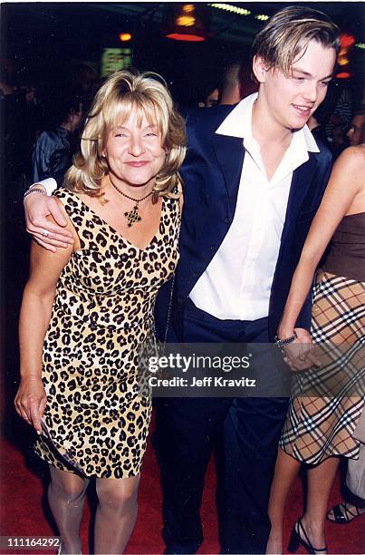 Leonardo DiCaprio & his mom during "Romeo & Juliet" Premiere in Los Angeles, California, United States.