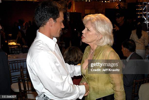 Mark Wahlberg and Margaret Blye during "The Italian Job" Premiere After Party at El Capitan Parking Lot in Hollywood, California, United States.