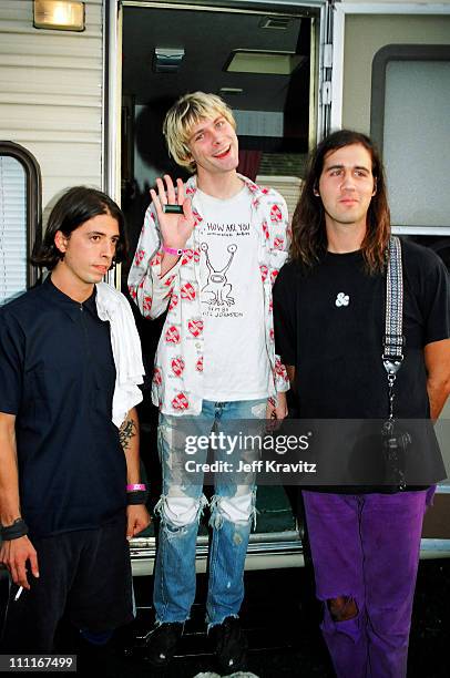 Nirvana during 1992 MTV Video Music Awards - Rehearsals at Pauley Pavilion in Los Angeles, California, United States.