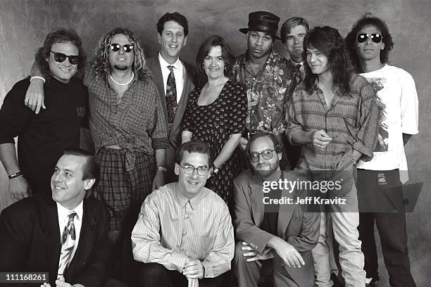 Executive's and Van Halen during 1990 MTV VMA's Press Conference at Universal Amphitheater in Universal City, CA, United States.