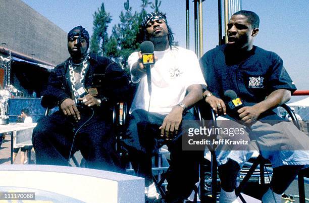 Naughty By Nature during 1993 MTV Video Music Awards - Rehearsal in Los Angeles, California, United States.