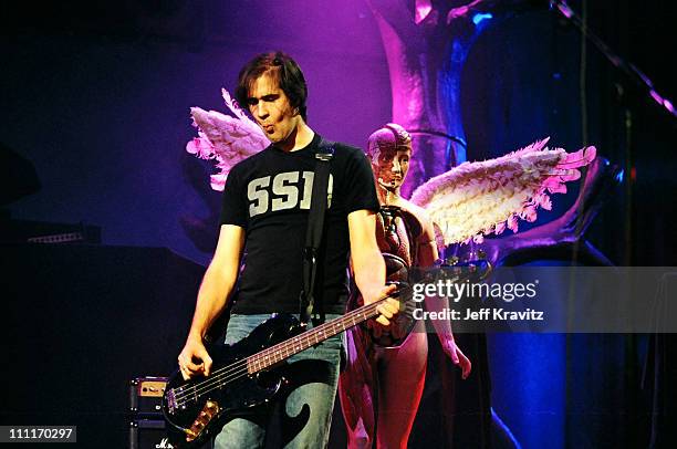 Krist Novoselic of Nirvana during MTV Live and Loud: Nirvana Performs Live - December 1993 at Pier 28 in Seattle, Washington, United States.