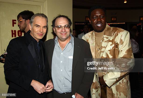 Billy Bob Thornton, Bob Weinstein and Bernie Mac during "Bad Santa" - Los Angeles Premiere and After-Party at Bruin Theater in Westwood, California,...