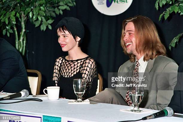 Juliette Lewis and Brad Pitt during 1993 ShoWest in Las Vegas, Nevada, United States.
