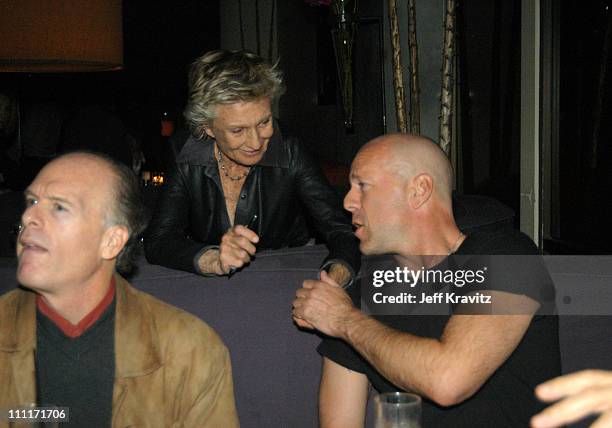 Cloris Leachman and Bruce Willis during "Bad Santa" - Los Angeles Premiere and After-Party at Bruin Theater in Westwood, California, United States.