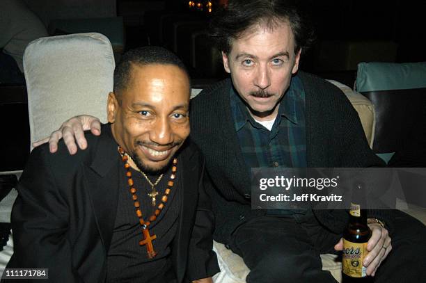 Tony Cox and Terry Zwigoff during "Bad Santa" - Los Angeles Premiere and After-Party at Bruin Theater in Westwood, California, United States.