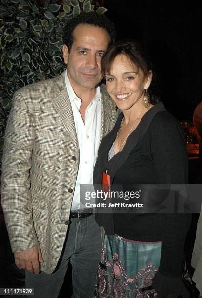 Tony Shalhoub and wife Brooke Adams during Comedy Central's First Annual "Commies" Awards - Backstage at Sony Studios in Culver City, California,...