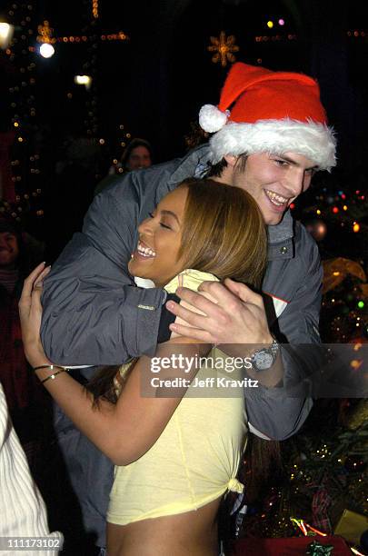Beyonce and Ashton Kutcher during Beyonce Gets Punk'd at Universal ...