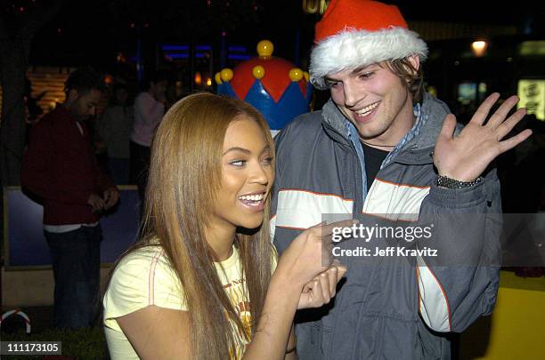 Beyonce and Ashton Kutcher during Beyonce Gets Punk'd at Universal ...