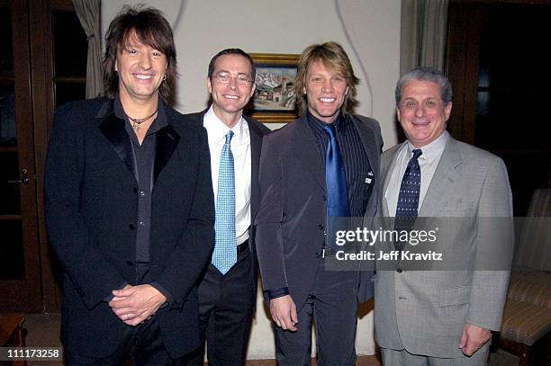 Richie Sambora, Richard Lovett, Jon Bon Jovi, and Douglas Greenberg, Shoah Foundation President and CEO *Exclusive*