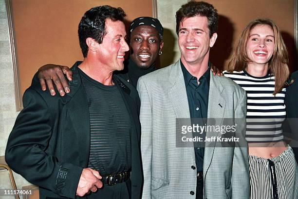 Sylvester Stallone, Wesley Snipes, Mel Gibson and Julia Roberts