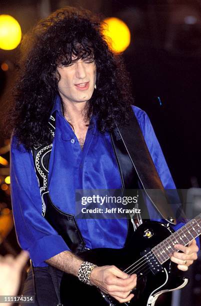 Bruce Kulick with Kiss during Kiss in 1990 Concert in Los Angeles, California, United States.