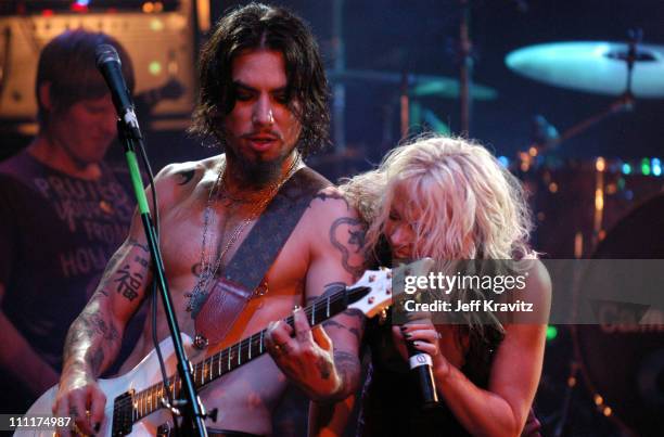 Dave Navarro of Camp Freddy with Terri Nunn during Camp Freddy Benefit Concert for South East Asia Tsunami Relief at Key Club in Hollywood,...