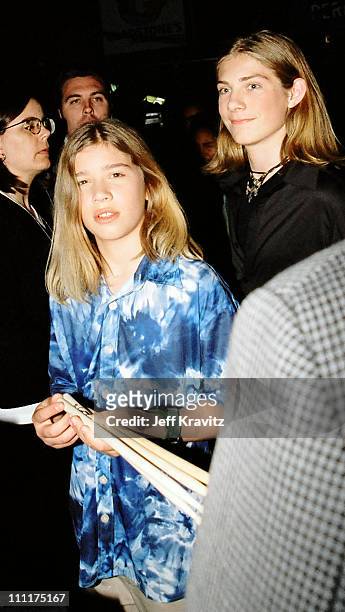Zac Hanson and Taylor Hanson during 1998 Kid's Choice Awards in Los Angeles, California, United States.