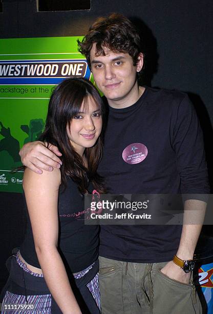 Michelle Branch and John Mayer during The 46th Annual Grammy Awards - Westwood One Backstage at the Grammys - Day 2 at Staples Center in Los Angeles,...