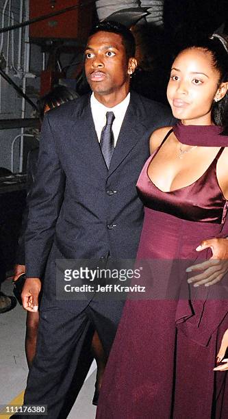 Chris Tucker and wife during 1998 MTV Movie Awards in Los Angeles, California, United States.