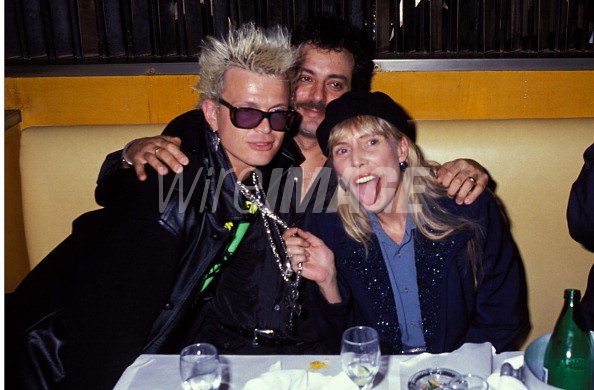 Billy Idol Joni Mitchell during Sting 1991 post concert party in Los ...