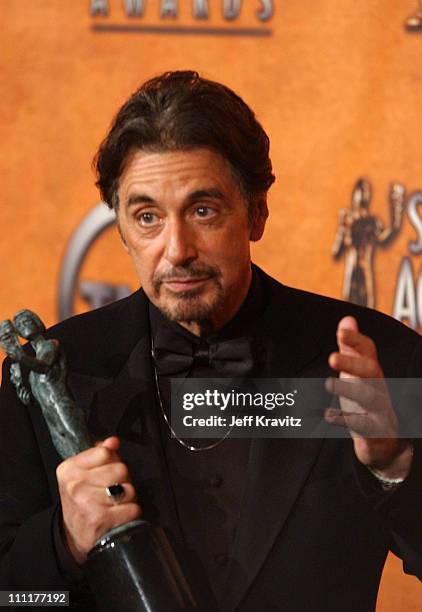 Al Pacino, winner for Outstanding Performance by a Male Actor in a Television Movie or Miniseries for "Angels in America"