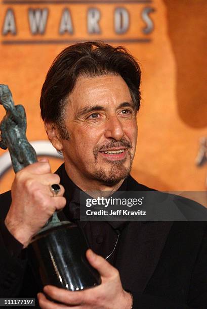 Al Pacino, winner for Outstanding Performance by a Male Actor in a Television Movie or Miniseries for "Angels in America"