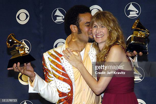 Ben Harper, winner of Traditional Soul Gospel Album and and Best Gospel Performance for "There Will Be a Light" with Laura Dern