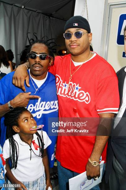 Coolio and LL Cool J during 1996 Nickelodeon Big Help at Santa Monica Pier in Santa Monica, California, United States.