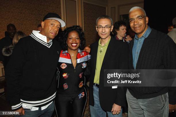 Russell Simmons, Adele Givens, John Podesta and Stan Lathan