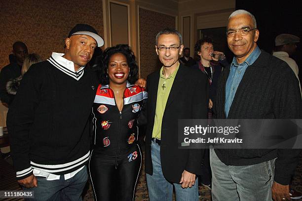 Russell Simmons, Adele Givens, John Podesta and Stan Lathan