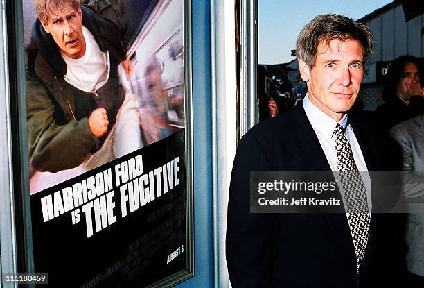 Harrison Ford during "Fugitive" Los Angeles Premiere at Mann Village in Westwood, California, United States.