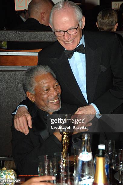 Morgan Freeman, winner Best Actor in a Supporting Role for "Million Dollar Baby" and guest