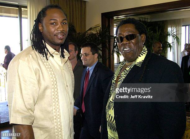 Lennox Lewis and Clarence Clemons during HBO Private Party for Lennox Lewis' Retirement at Regent Beverly Wilshire in Beverly Hills, California,...