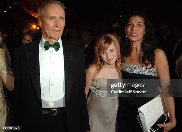 Clint Eastwood with daughter Francesca Fisher-Eastwood and wife Dina Eastwood