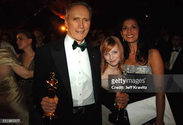 Clint Eastwood, Francesca Fisher-Eastwood and Dina Eastwood