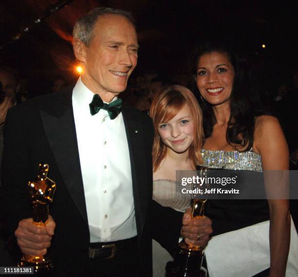 Clint Eastwood, Francesca Fisher-Eastwood and Dina Eastwood