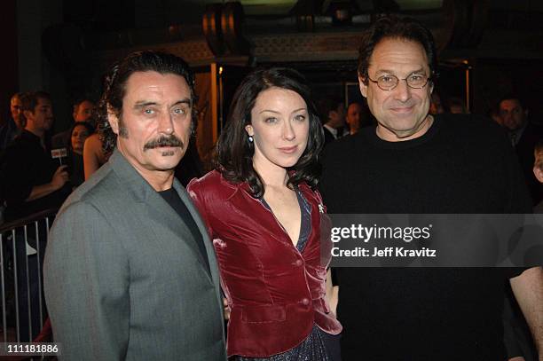 Ian McShane, Molly Parker and David Milch, creator/executive producer