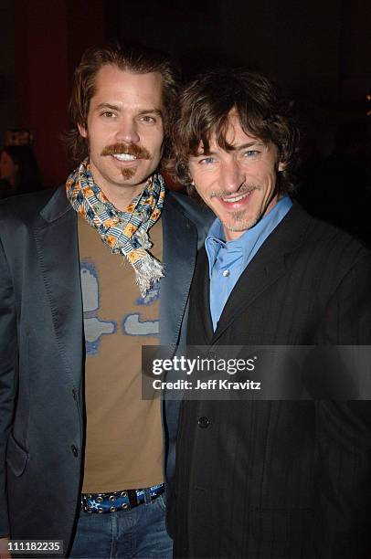 Timothy Olyphant and John Hawkes during HBO's "Deadwood" Season 2 Los Angeles Premiere - Arrivals at Grauman's Chinese Theater in Los Angeles,...