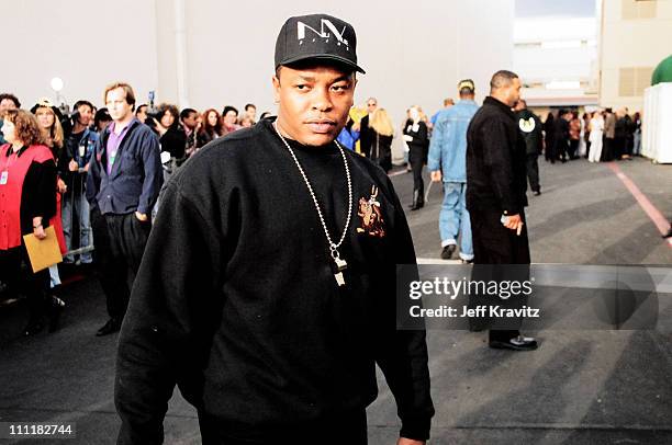 Dr Dre during 1993 MTV Movie Awards at Sony Studios in Culver City, California, United States.