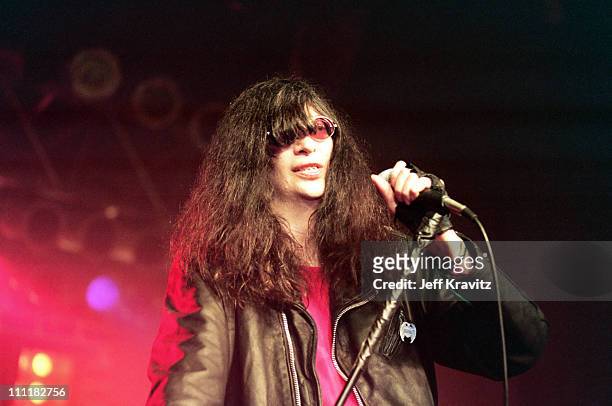 Joey Ramone of The Ramones during The Ramones in Concert at The Palladium at The Palladium in Hollywood, CA, United States.