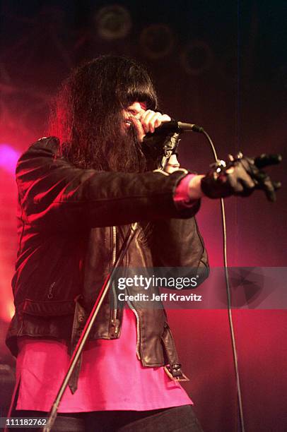 Joey Ramone of The Ramones during The Ramones in Concert at The Palladium at The Palladium in Hollywood, CA, United States.