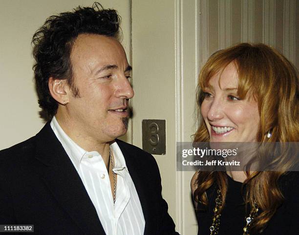 Bruce Springsteen and Patti Scialfa during 20th Annual Rock and Roll Hall of Fame Induction Ceremony - Audience and Backstage at Waldorf Astoria...