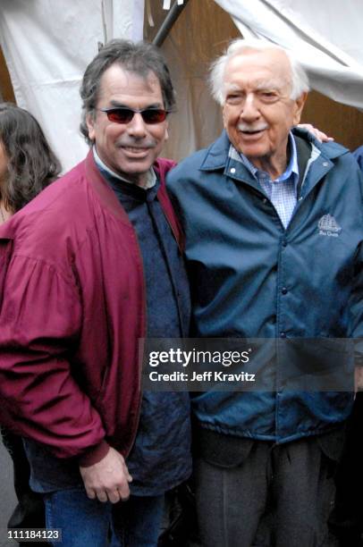 Mickey Hart and Walter Cronkite during Green Apple Music Festival - Mickey Hart - April 21, 2006 at Stage at 44th & Vanderbilt in New York City, New...