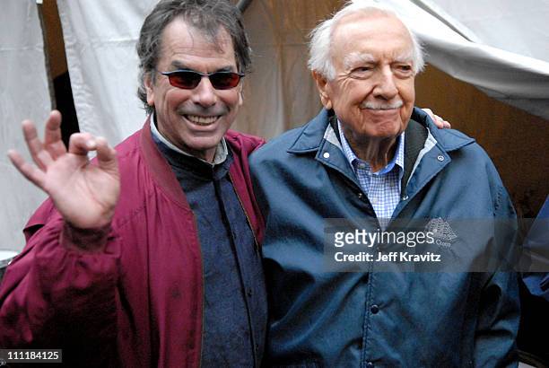 Mickey Hart and Walter Cronkite during Green Apple Music Festival - Mickey Hart - April 21, 2006 at Stage at 44th & Vanderbilt in New York City, New...