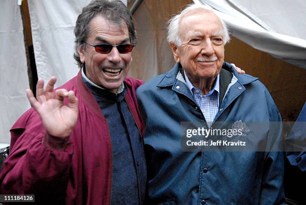 Mickey Hart and Walter Cronkite during Green Apple Music Festival - Mickey Hart - April 21, 2006 at Stage at 44th & Vanderbilt in New York City, New...