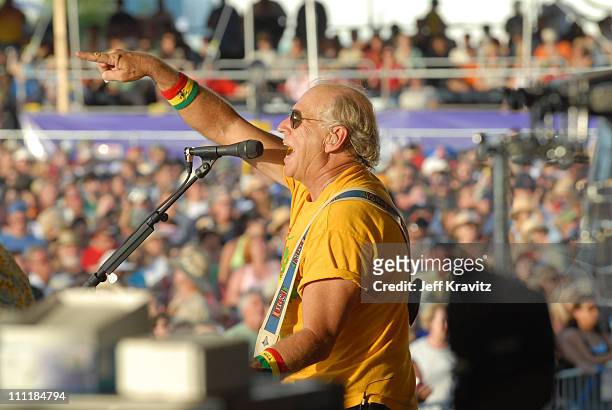 Jimmy Buffett during 37th Annual New Orleans Jazz & Heritage Festival Presented by Shell - Jimmy Buffett at New Orleans Fair Grounds Race Course in...
