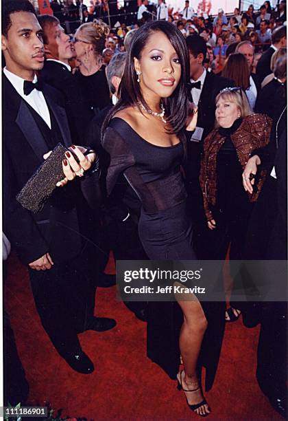 Aaliyah at the 1998 Academy Awards in Los Angeles.