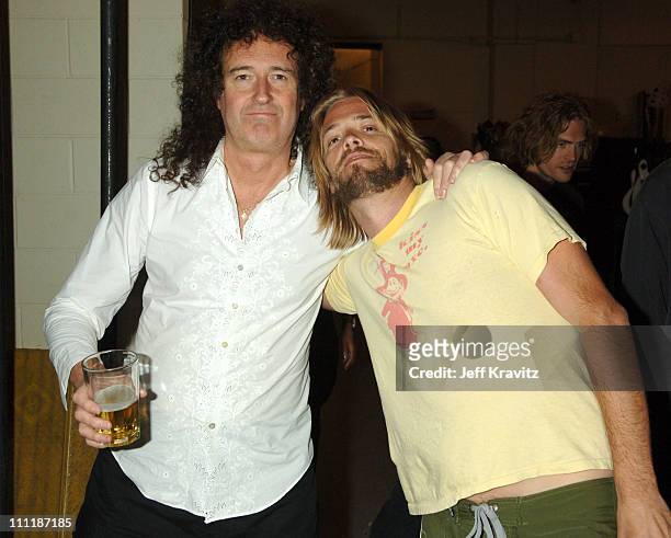 Brian May of Queen and Taylor Hawkins of the Foo Fighters