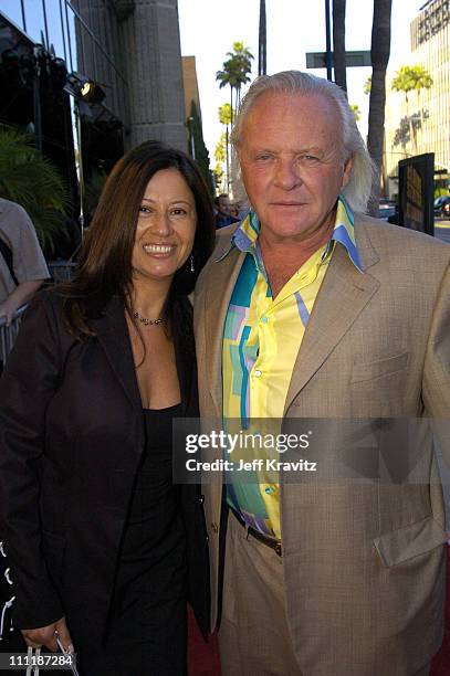 Sir Anthony Hopkins and wife Stella Arroyave during HBO Documentary "Elaine Stritch At Liberty" Premiere - Red Carpet at Samul Goldwyn Theatre...