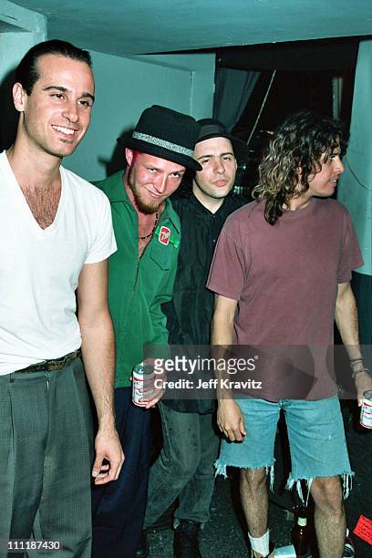 Robert DeLeo and Scott Weiland of Stone Temple Pilots, John S. Hall of King Missile, and Dean DeLeo of Stone Temple Pilots