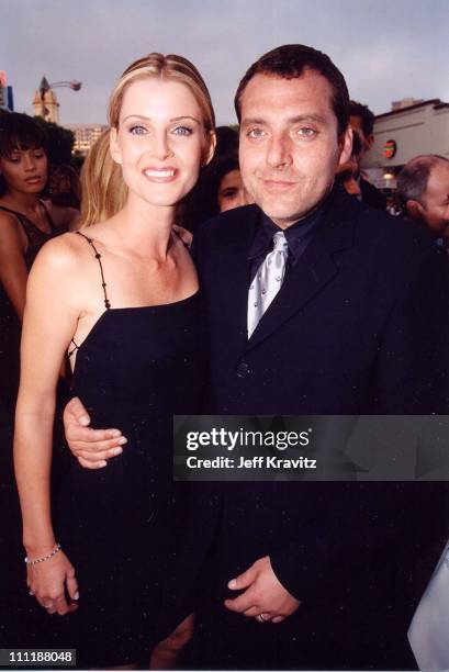 Tom Sizemore & Maeve Quinlan at the 1998 premiere of Saving Private Ryan in Westwood.